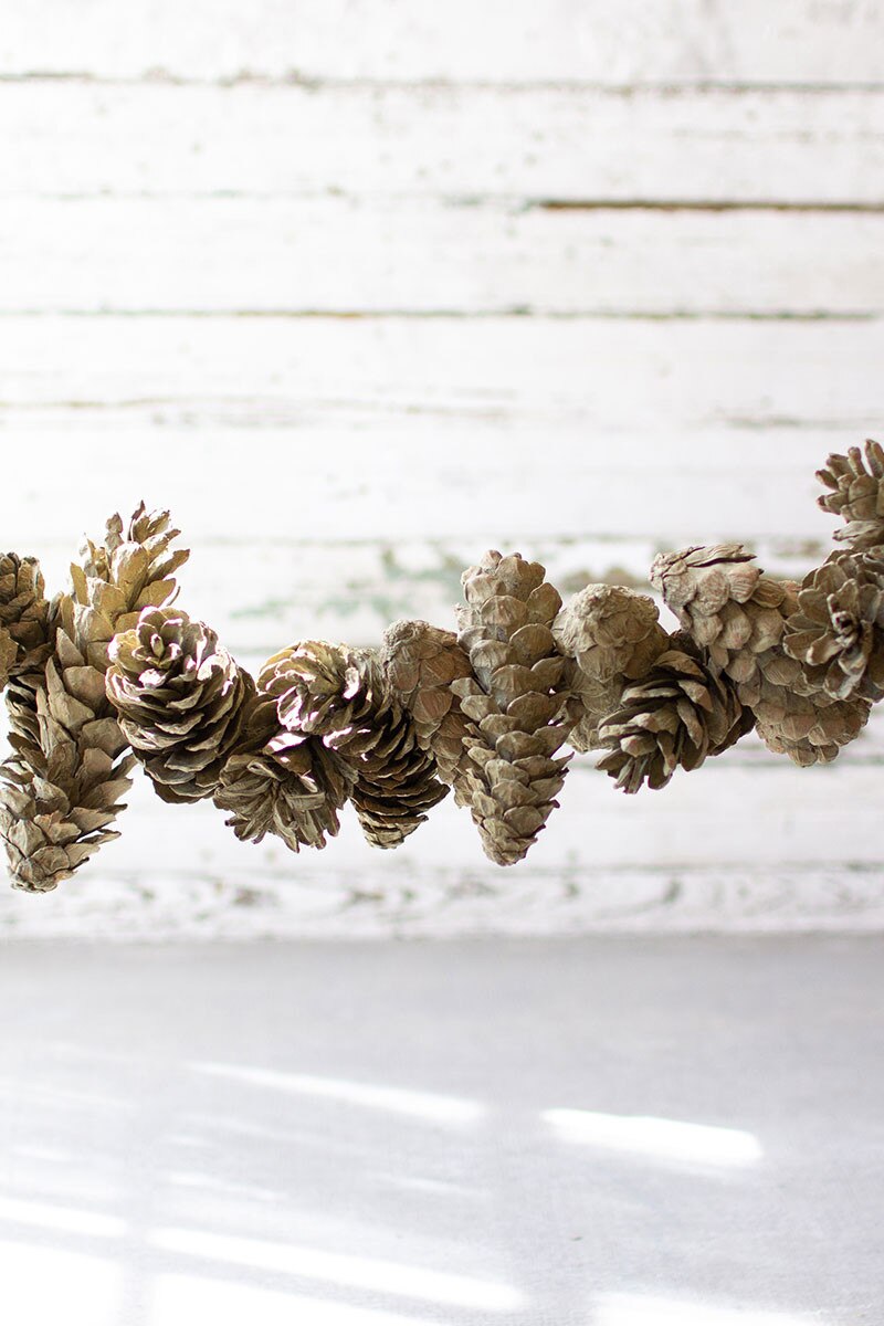 Kalalou Sage Pinecone Garland