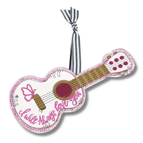 DK Designs Guitar Love Acrylic Ornament