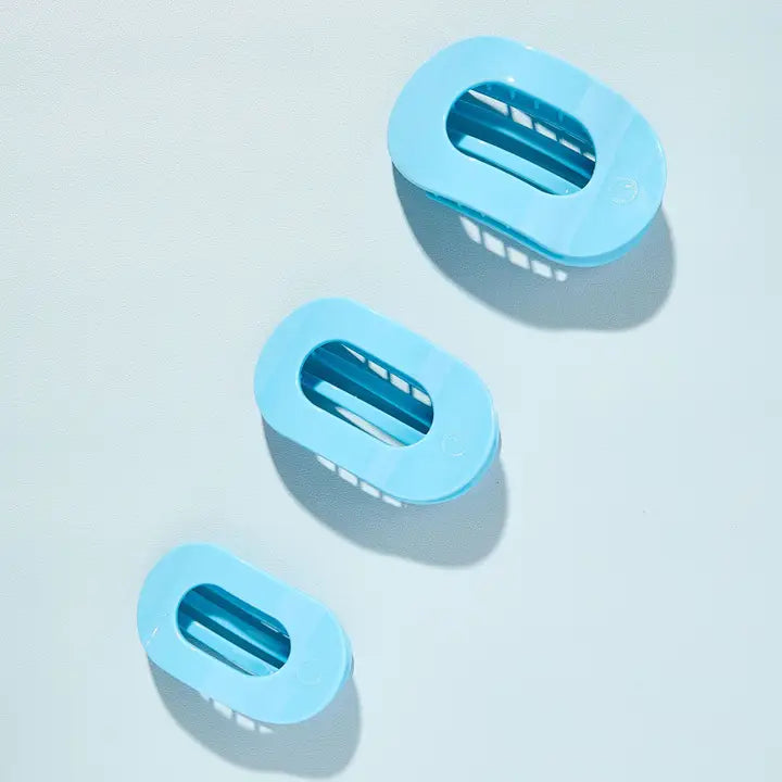 Teleties Flat Round Hair Clip | Large | Summer Sky