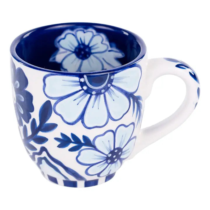 Glory Haus Blue & White Flower Mug