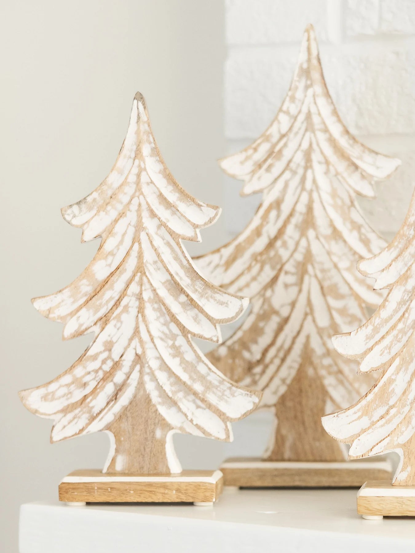 Mary Square Carved Spruce Wood Trees