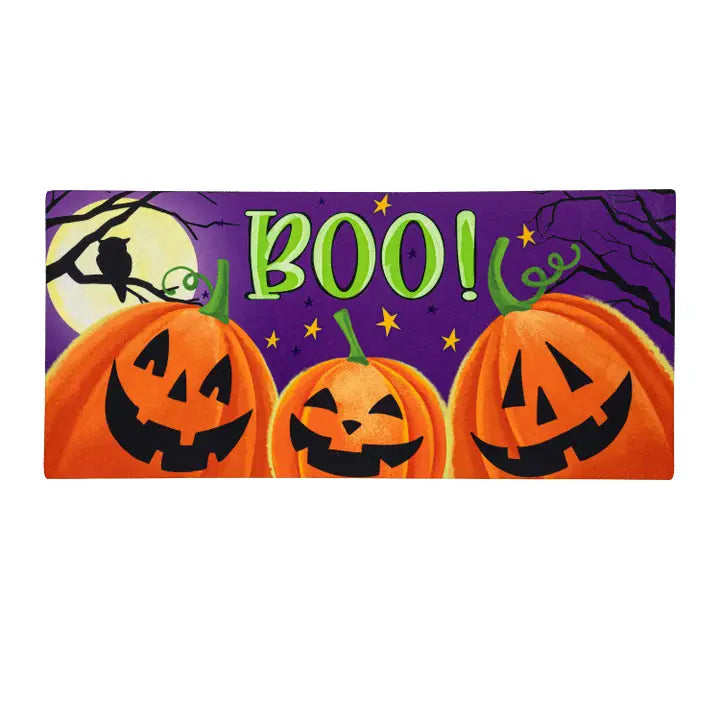 Evergreen Enterprises Jack O'lantern Pumpkin Boo Sassafras Switch Mat