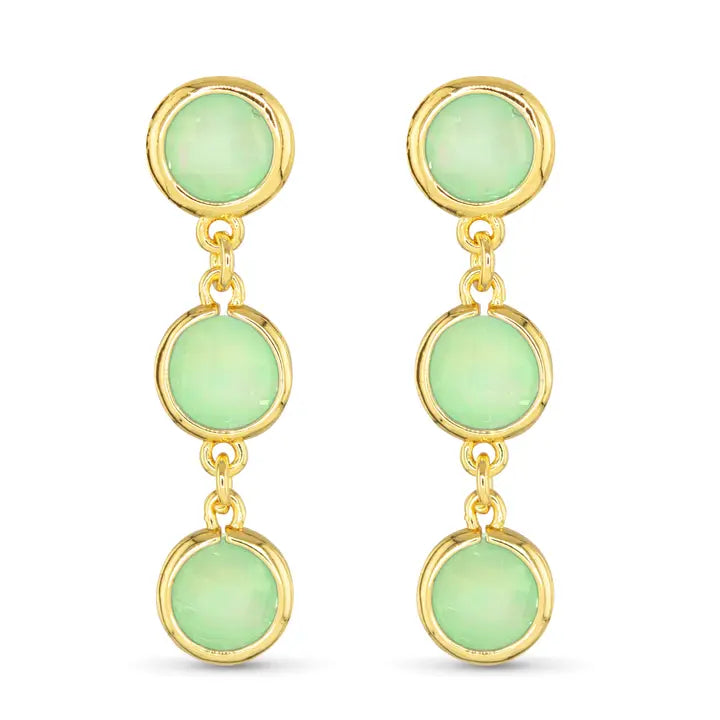 Amanda Blu Faceted Cz Earrings | Ice Blu Collection-Green