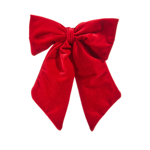 RAZ Imports 11" RED VELVET BOW CLIP-ON ORNAMENT