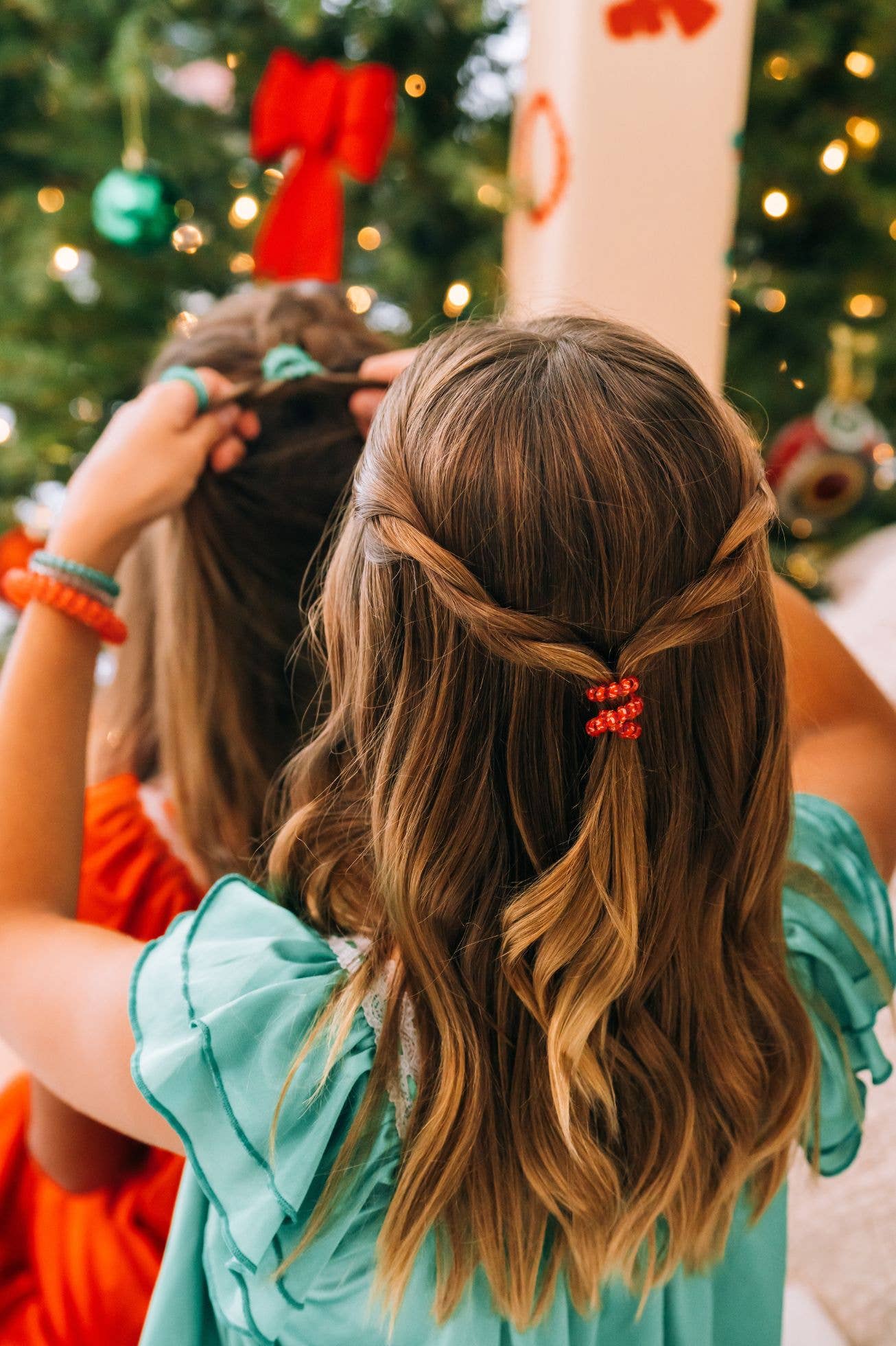 Teleties Spiral Hair Coils | Small | Hooked on Christmas Hair Ties