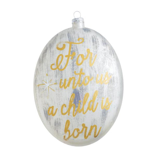 MUD PIE CHILD BORN PAINTED ORNAMENT
