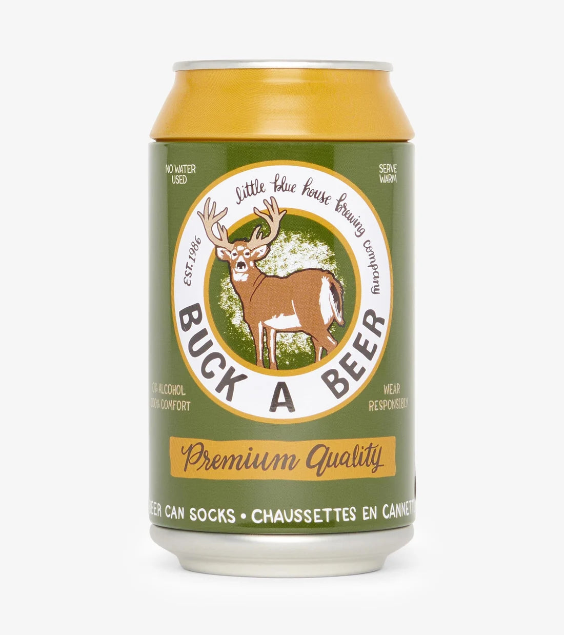 little BLUE HOUSE Buck A Beer Men's Beer Can Socks