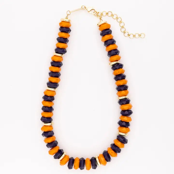 Michelle McDowell Necklace Jovie Navy & Orange