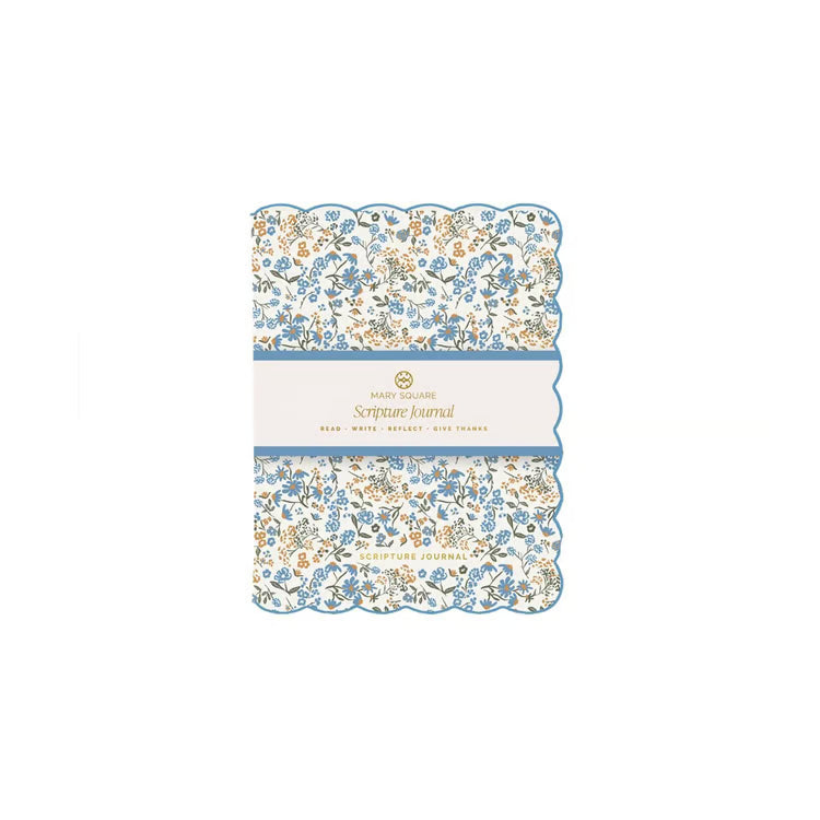MARY SQUARE Journal Scripture Petal Charm-Blue