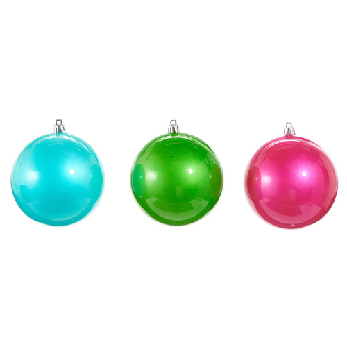 RAZ Imports 4" BRIGHT PEARLESCENT BALL ORNAMENT