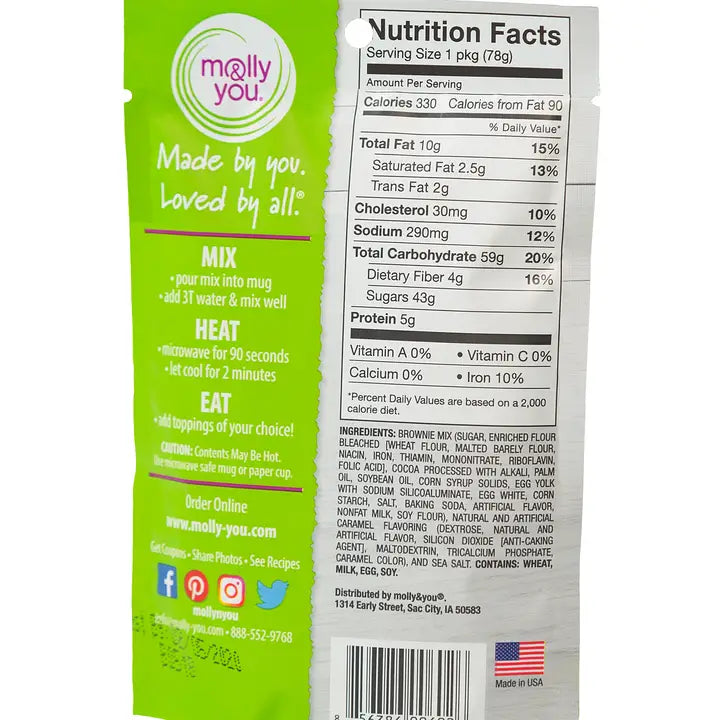 molly&you Salted Caramel Brownie Microwave Single