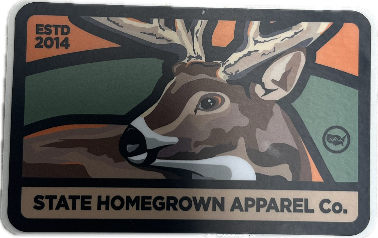 State Homegrown Apparel Co. White Tail Deer Decal