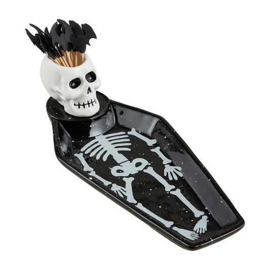 MUD PIE SKELETON TRAY & TOOTHPICK SET