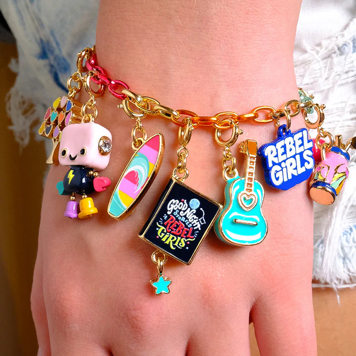 CHARM IT! Gold Rebel Girls Guitar Charm