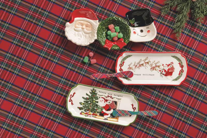 MUD PIE MERRY AND BRIGHT EVERYTHING TRAY SET