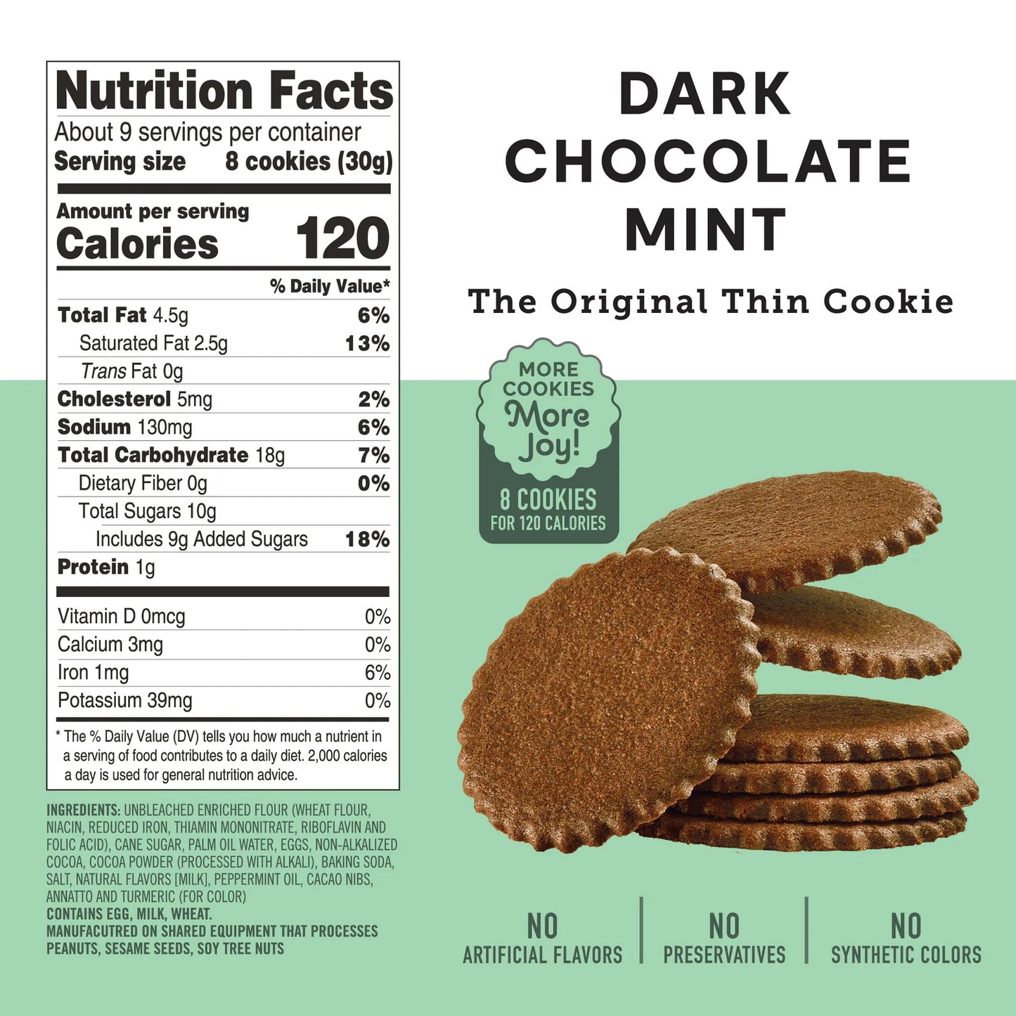 DEWEY'S BAKERY DARK CHOCOLATE MINT COOKIES