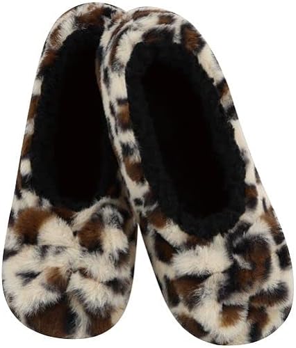 Snoozies Womens Wild Leopard Ballerina