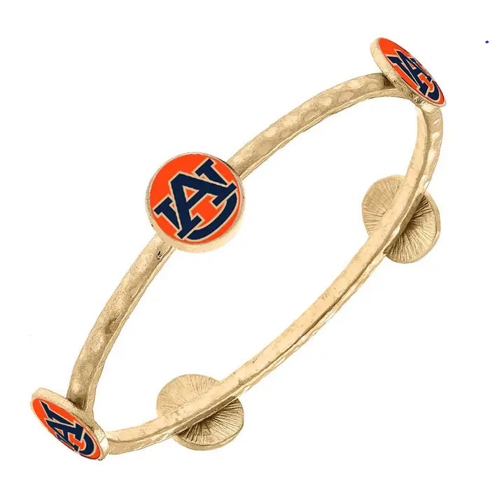 Canvas Style Auburn Tigers Enamel Claudia Bangle in Orange