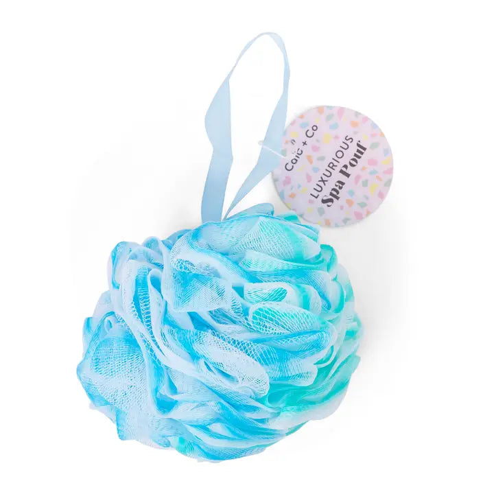 Cait + Co Gem-Luxurious Spa Pouf - Blue, Mint + White