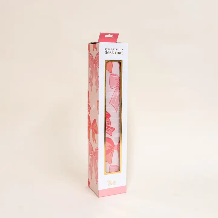 The Darling Effect Style Station Desk Mat-Blushing Bows