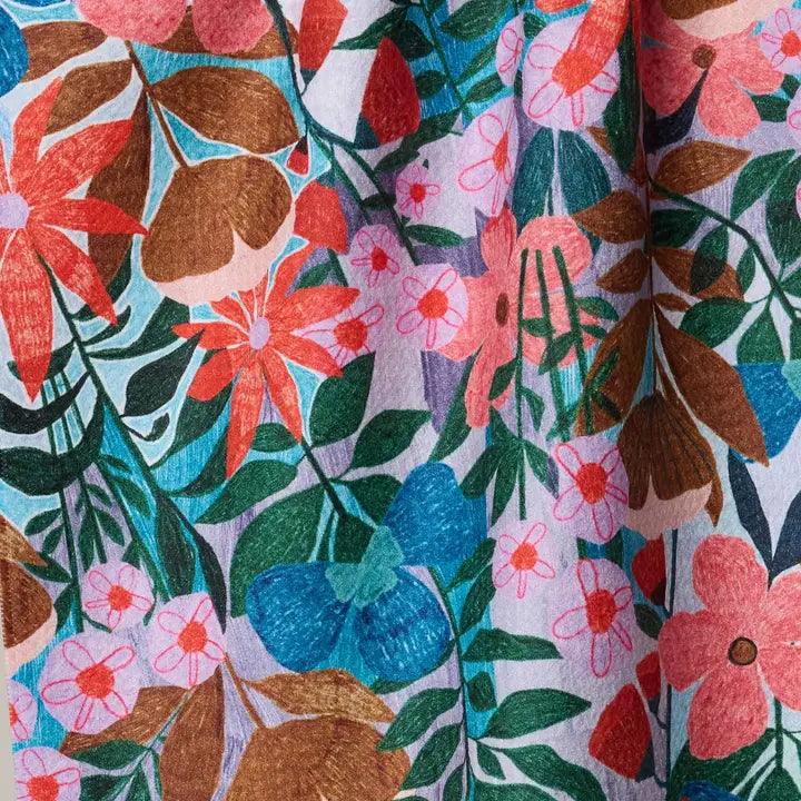 Geometry Bloom Entangled Tea Towel