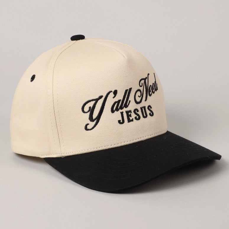 Y'all Need Jesus Lettering Embroidered Trucker Hat