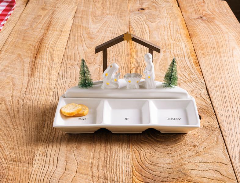 MUD PIE NATIVITY LIGHT-UP SITTER