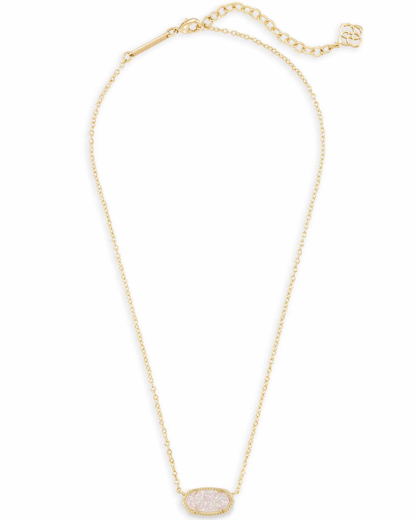 Kendra Scott Elisa Gold Pendant Necklace in Iridescent Drusy