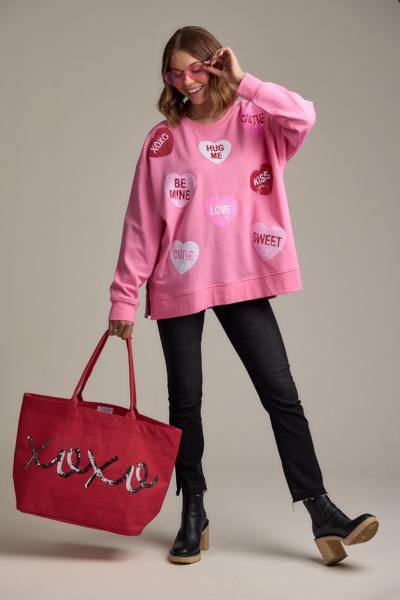 MUD PIE VALENTINE SPARKLE SWEATSHIRT