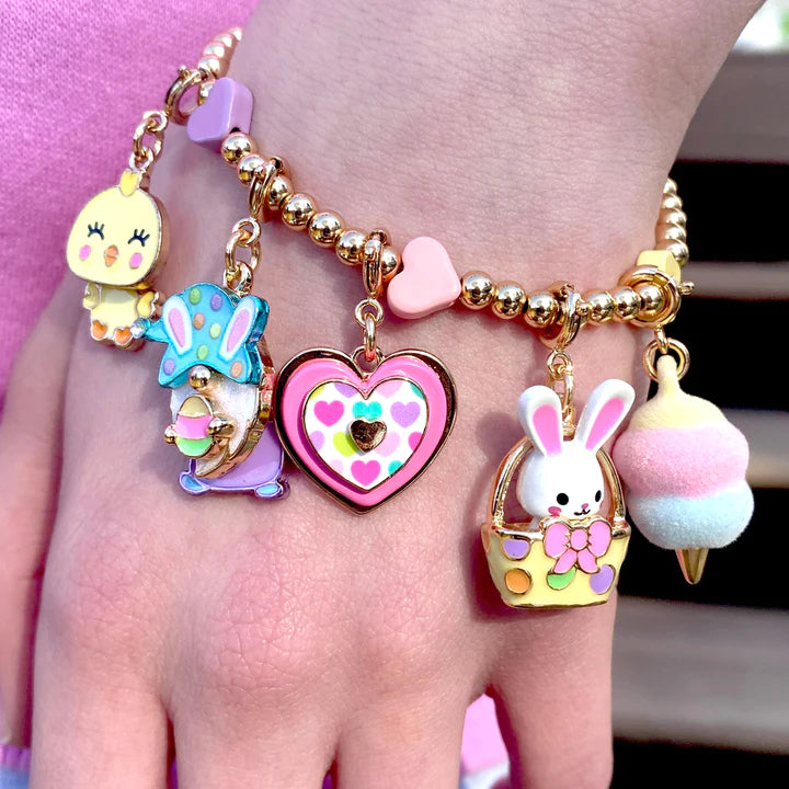 Charm It! Gold Easter Bunny Basket Charm
