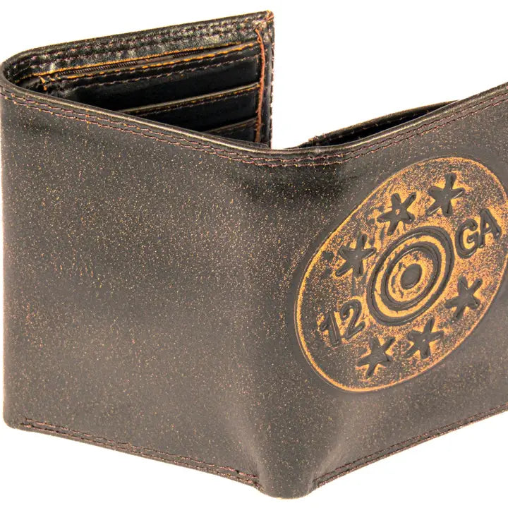 Zep-Pro Shotshell Burnished Leather Trifold Wallet