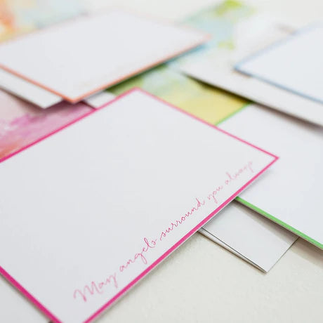ANNE NEILSON HOME PINK MAY ANGELS SURROUND YOU ALWAYS NOTECARDS