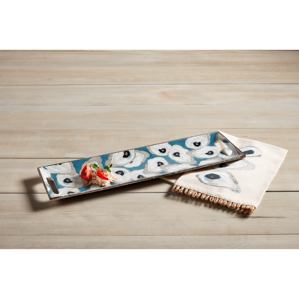 MUD PIE METAL ENAMEL OYSTER TRAY