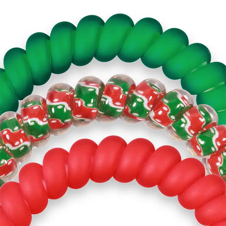 Teleties Spiral Hair Coils | Small | Naughty or Nice Hair Ties