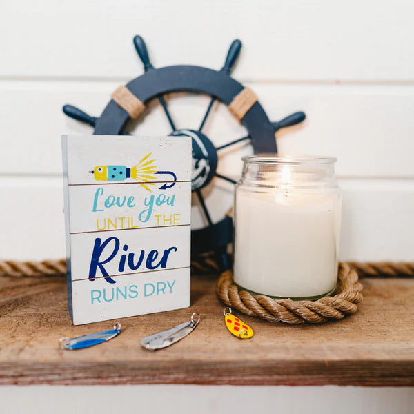 PAVILION RIVER RUNS DRY 4" X 6" MDF PLAQUE