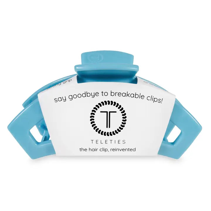 Teleties Open Hair Clip | Large | Summer Sky
