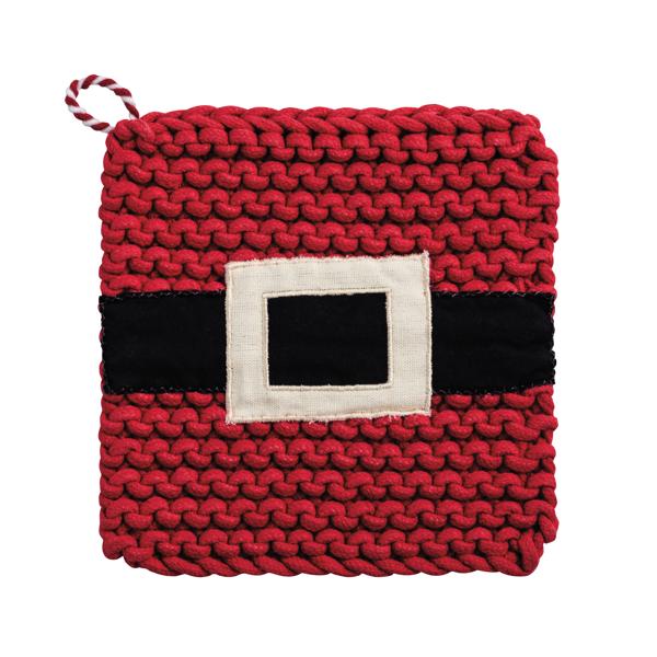 MUD PIE SANTA BELT CHRISTMAS POTHOLDER