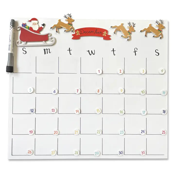 Roeda Studio Dry Erase Magnetic Calendar - 15"H X 17"W