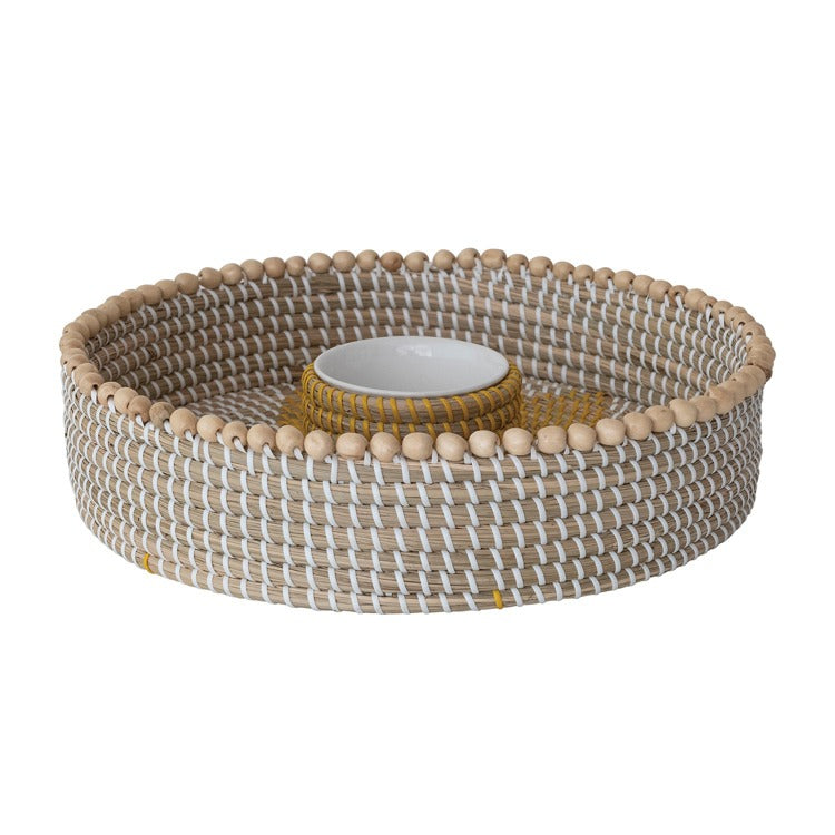 HAZEL MAZEL Hand-Woven Seagrass Chip & Dip