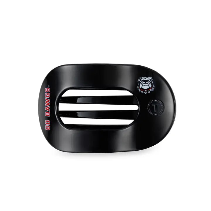 Teleties Flat Round Hair Clip | Medium | Go Dawgs!