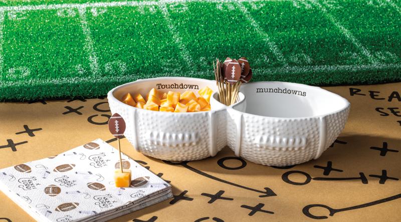 MUD PIE FOOTBALL TOOTHPICK SERVER