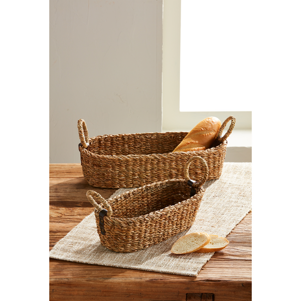 MUD PIE SEA GRASS NESTED BREAD BASKETS