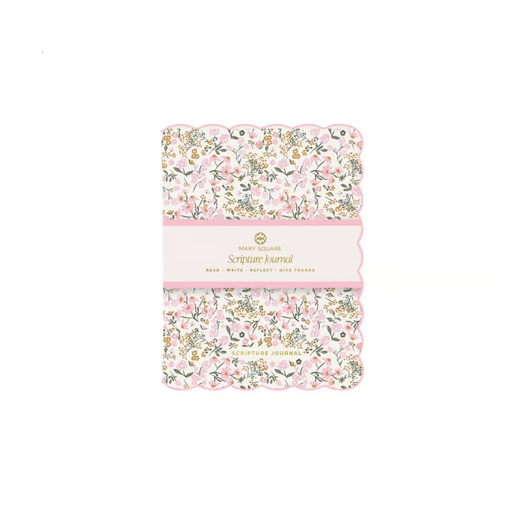 MARY SQUARE Journal Scripture Petal Charm-Pink