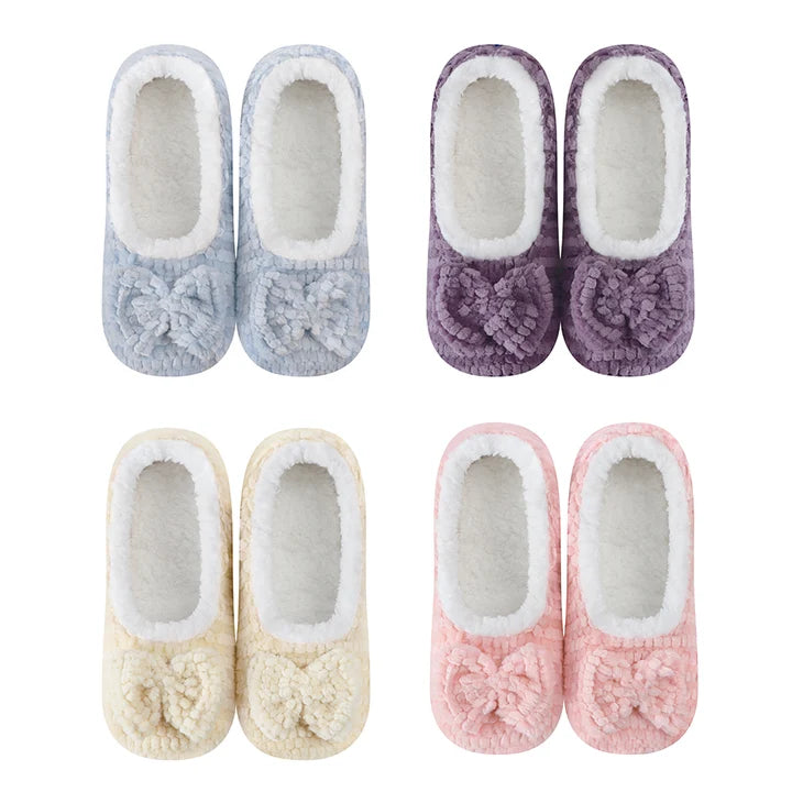 Pretty Plush Ballerina Snoozies Slippers-Cream