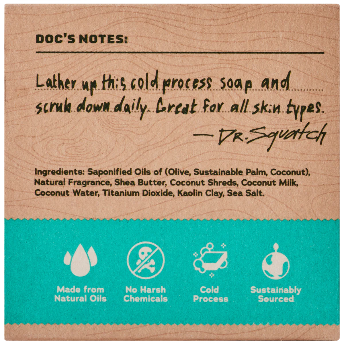 Dr. Squatch Bar Soap COCONUT CASTAWAY