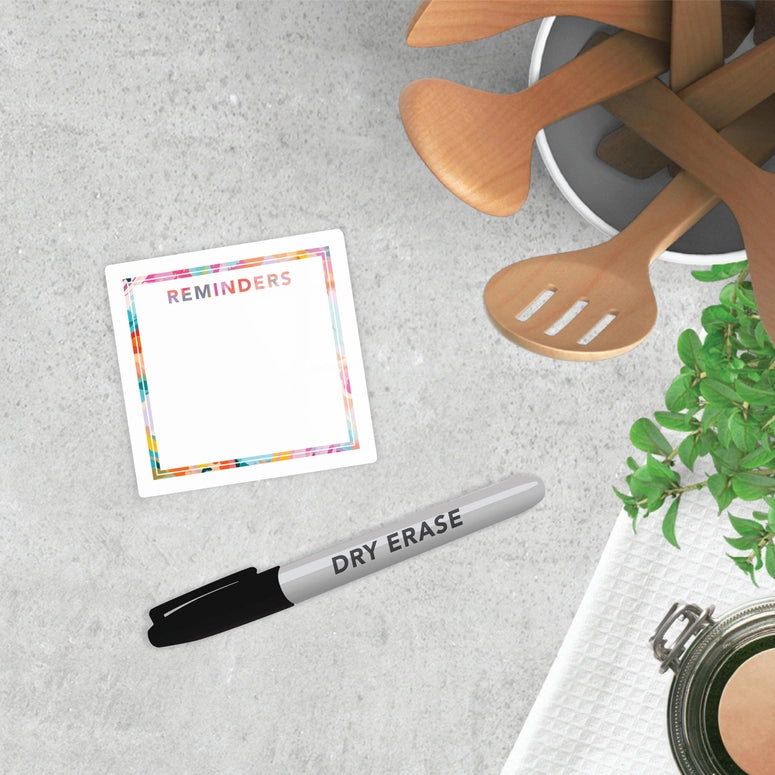 Clairmont & Co. Dry Erase Glass Tile, Desk Notes