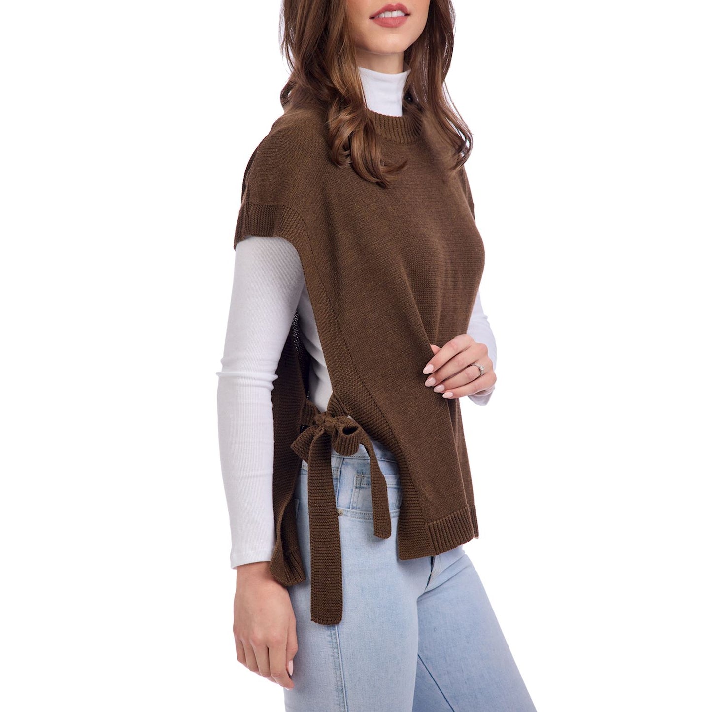 MUD PIE TYE SWEATER VEST-BR
