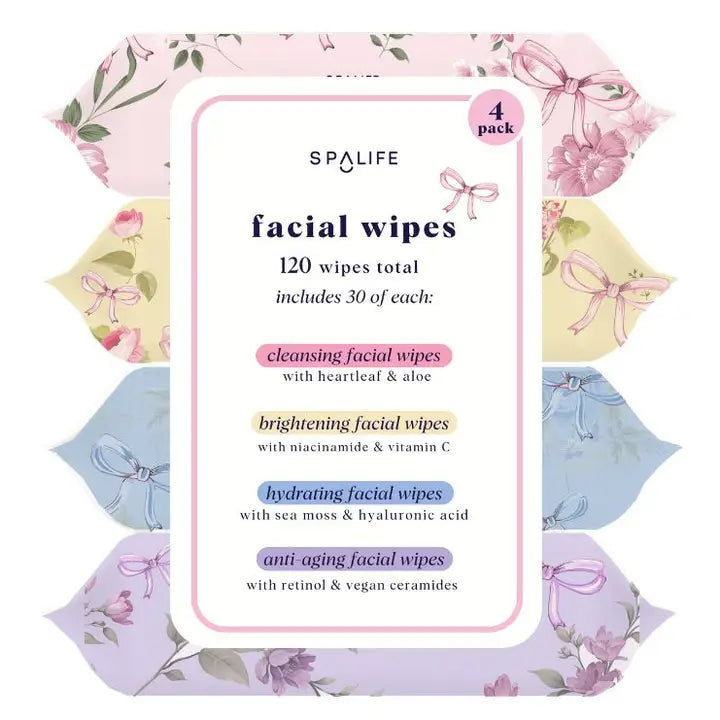 My Spa Life Skincare Makeup Remover Facial Wipes Multi-Pack