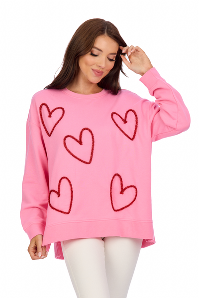 MUD PIE LOVE SPARKLE SWEATSHIRT
