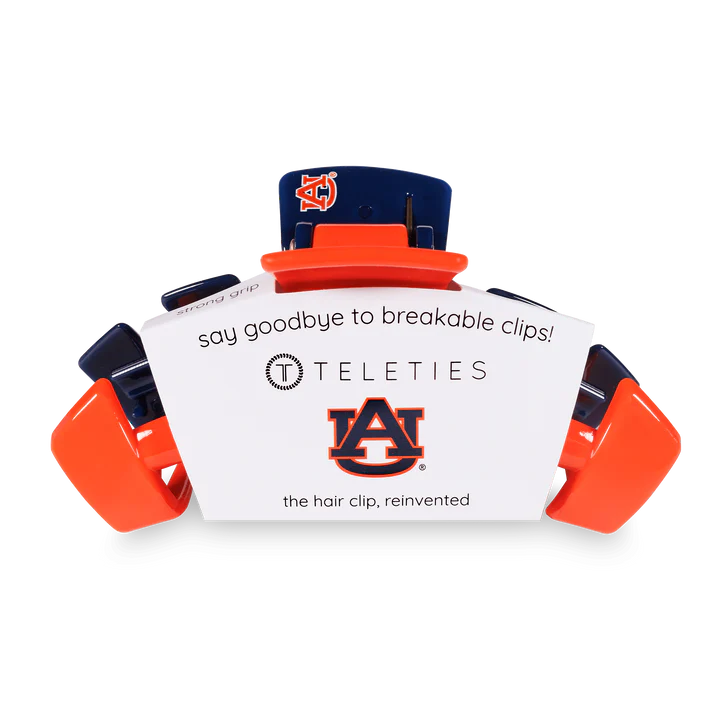 Teleties Classic College Hair Clip | Large | Auburn Univ.